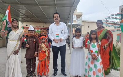 77th Independence Day celebrations At CHORD School,Yellamma Banda