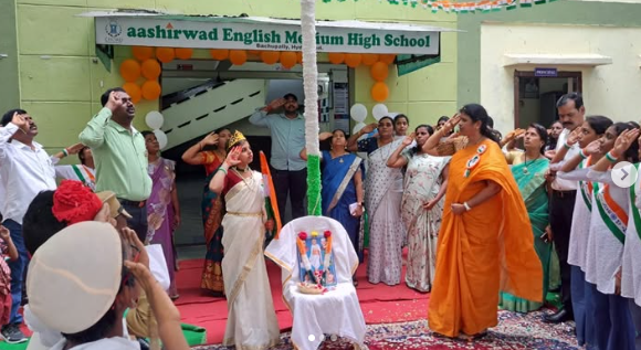 Aashirwad E.M. School, Bachupally, celebrated the 79th Independence Day with great enthusiasm and pride! on 15th August, 2025